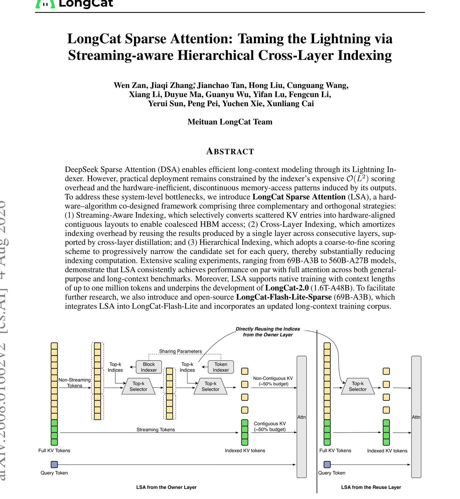 LSA 整体架构:流式感知的分层跨层索引器(论文 Figure 1)